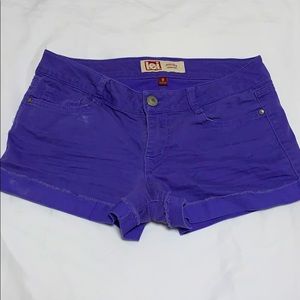 Purple short shorts